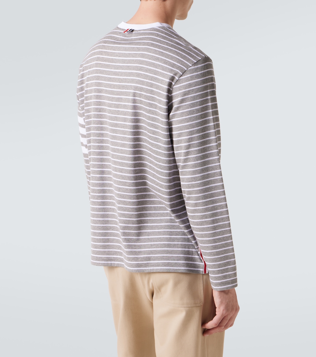 T-shirt Milano 4-Bar rayé en coton | Thom Browne