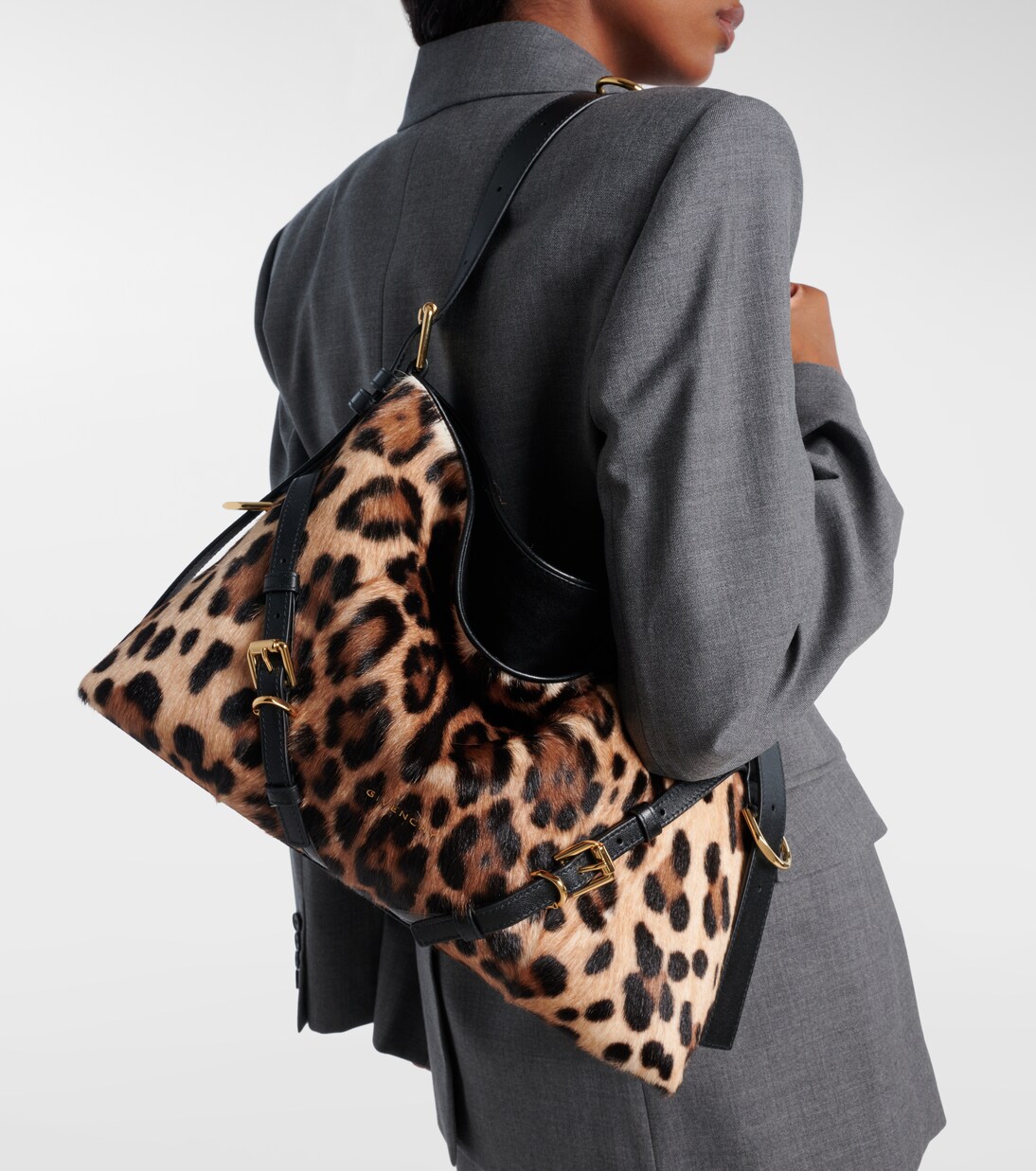 Voyou Medium leopard-print shoulder bag | Givenchy