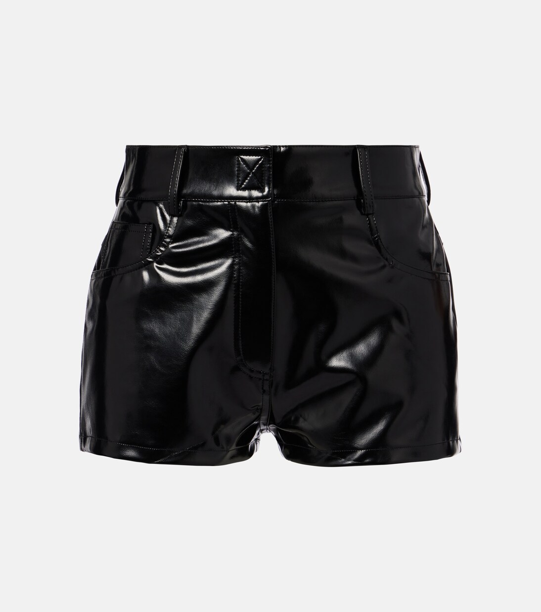 Faux patent leather shorts | Norma Kamali