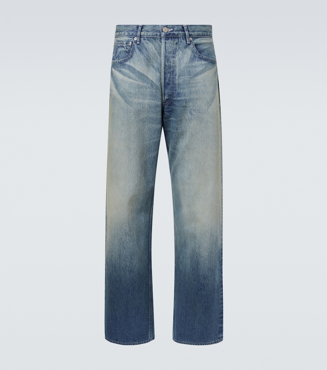 Jeans anchos con efecto desgastado | Auralee