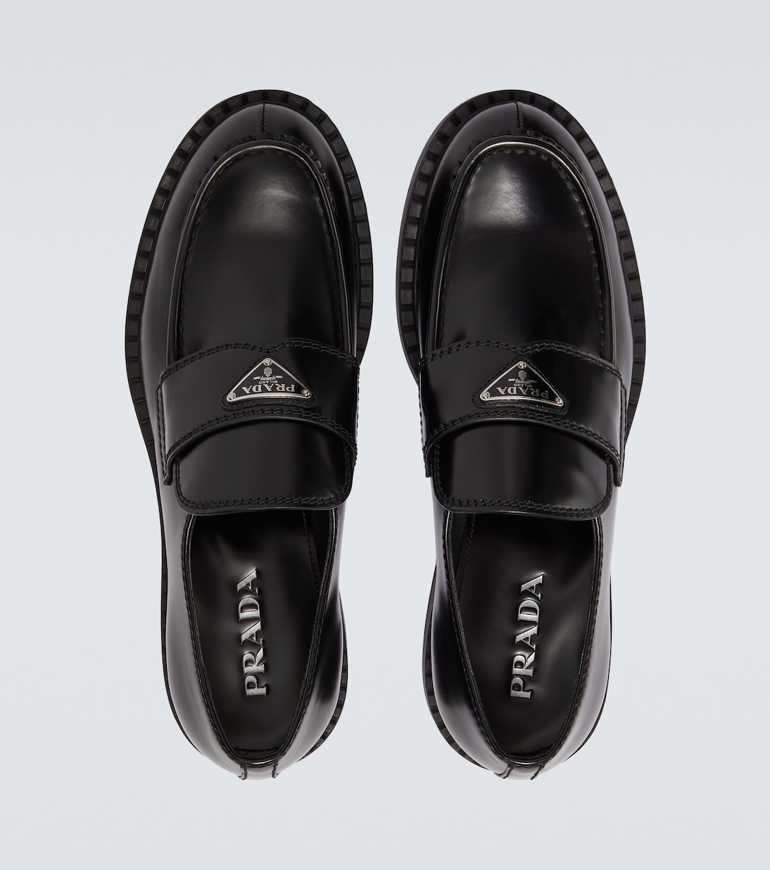 Mocasines Chocolate de piel | Prada