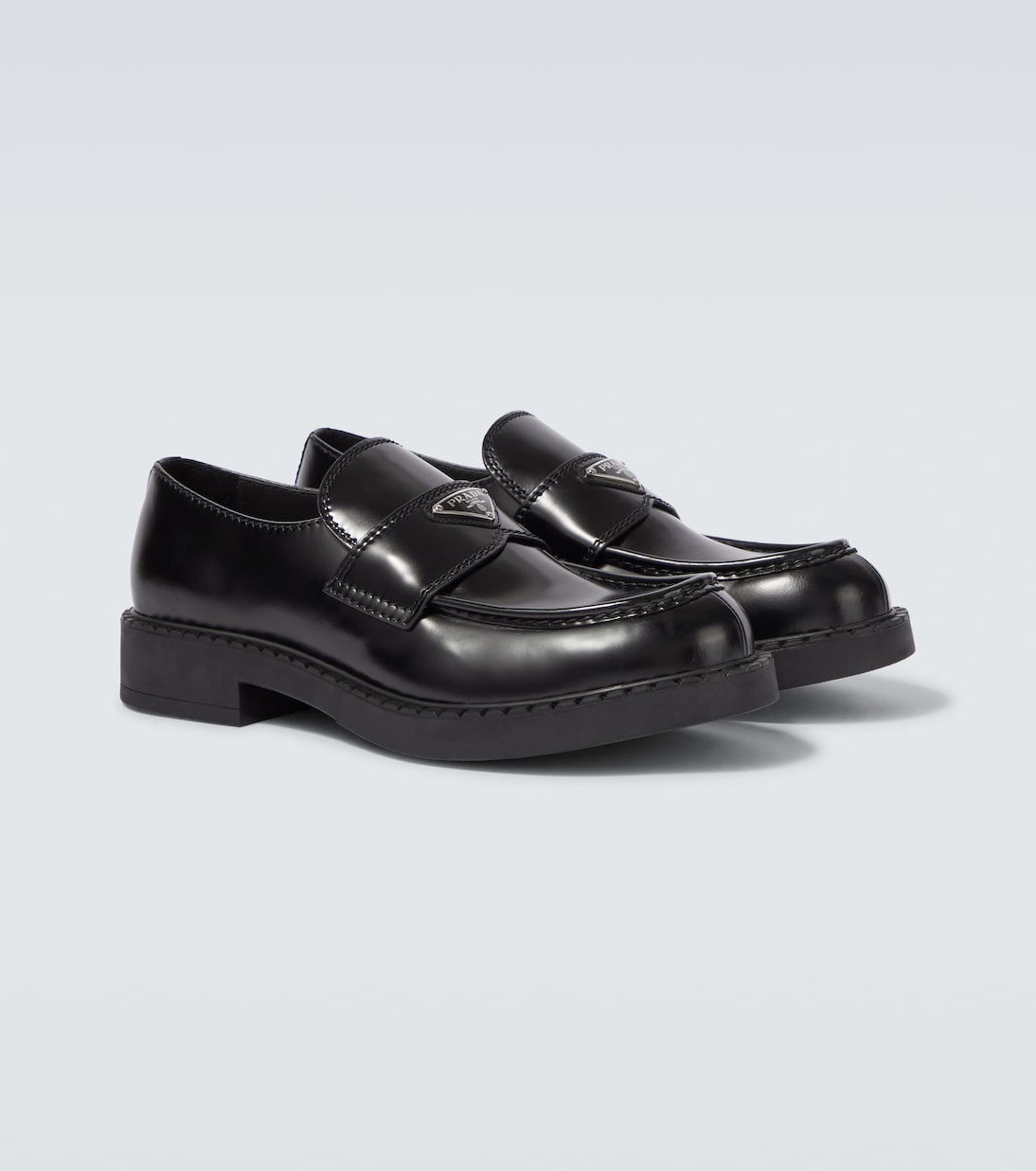 Mocasines Chocolate de piel | Prada