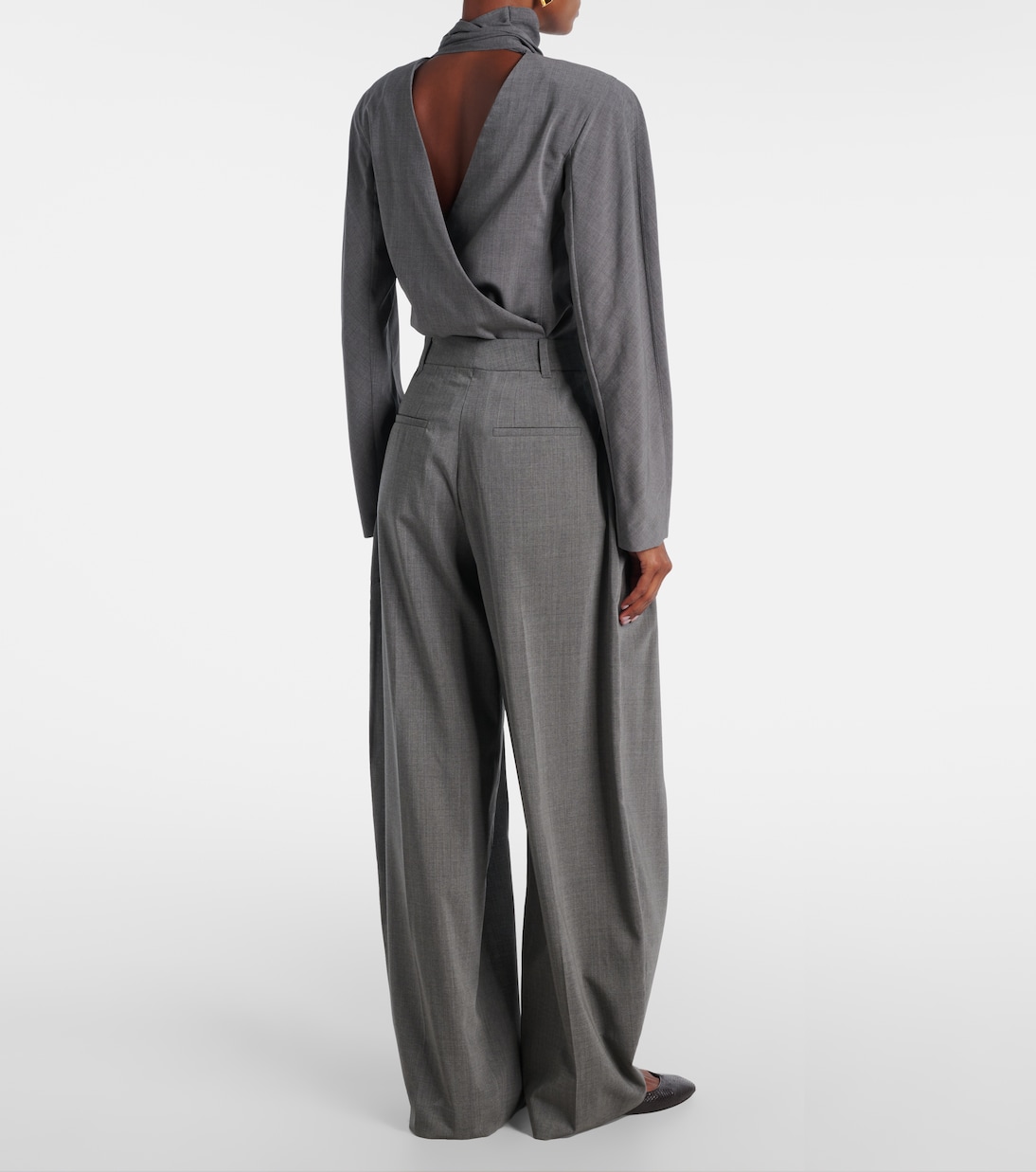 Pantaloni a gamba larga in lana con pince | Jacquemus