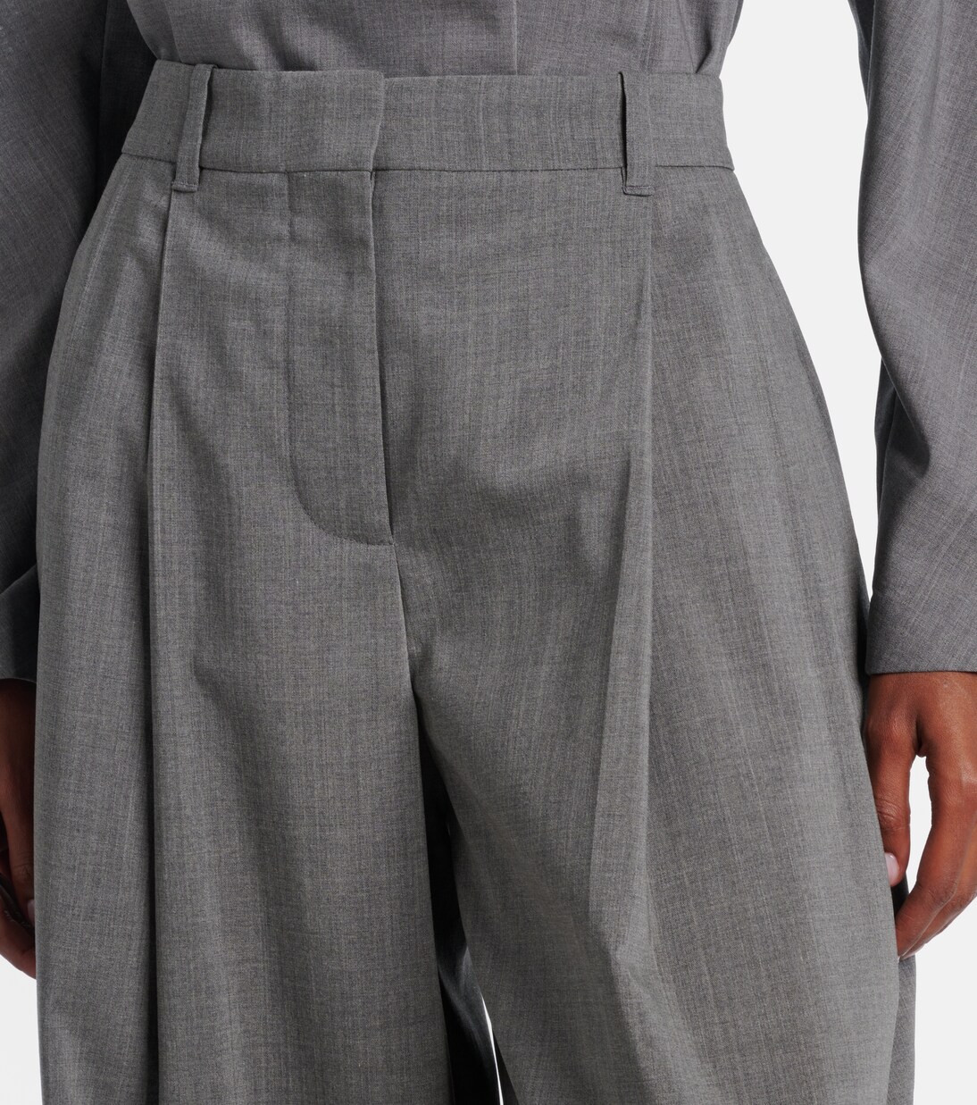 Pantaloni a gamba larga in lana con pince | Jacquemus