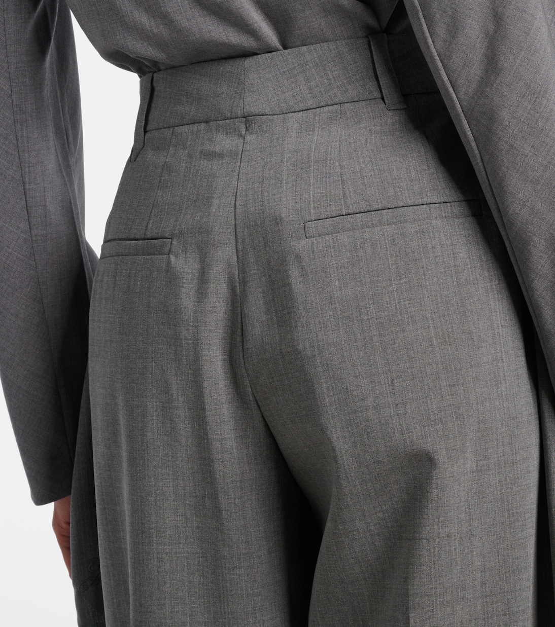 Pantaloni a gamba larga in lana con pince | Jacquemus