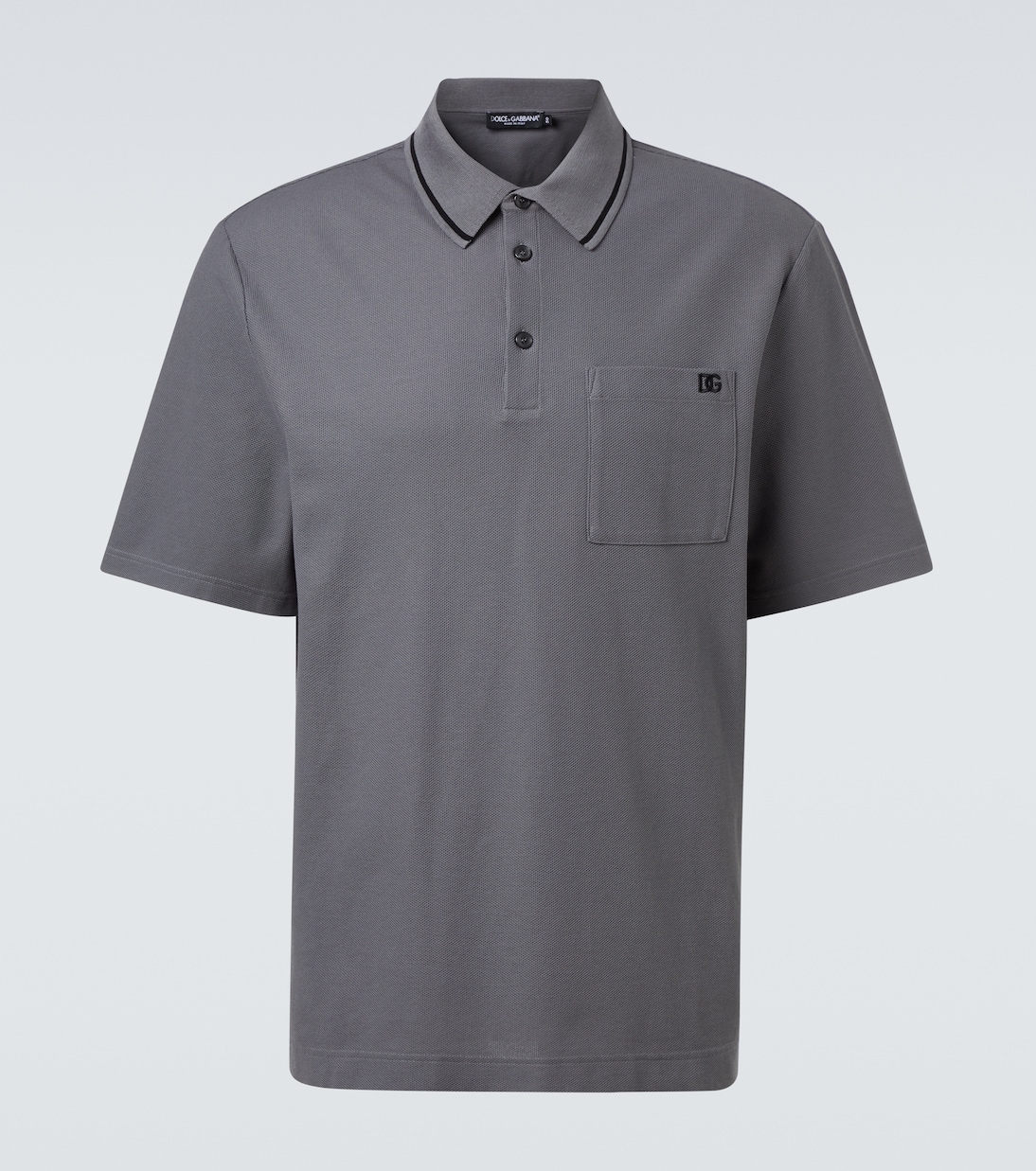 Besticktes Polohemd DG aus Baumwolle | Dolce&Gabbana