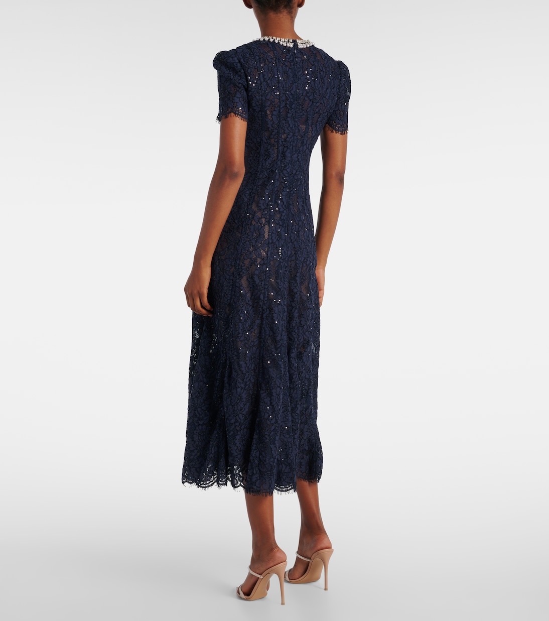 Embellished lace midi dress | Self-Portrait