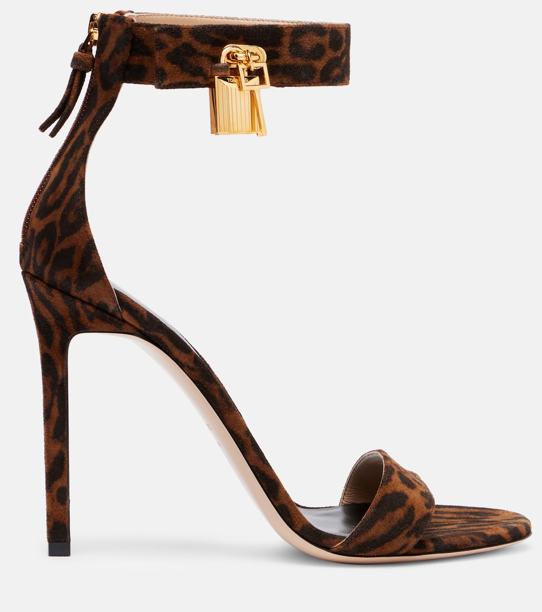 105 leopard-print leather sandals | Tom Ford