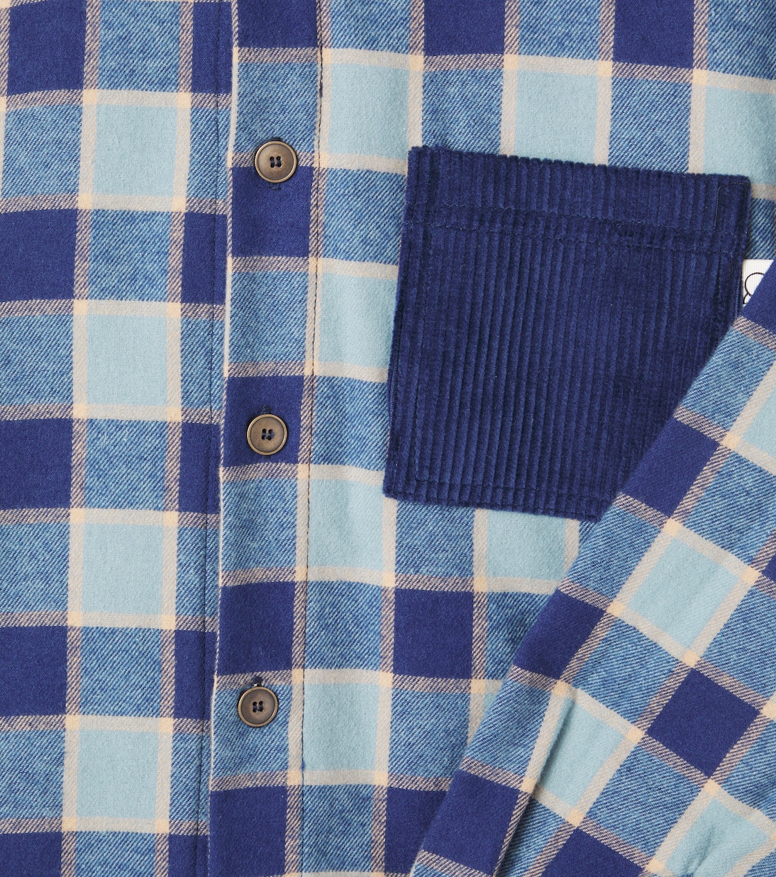 Faro checked hooded cotton flannel shirt | Cozmo