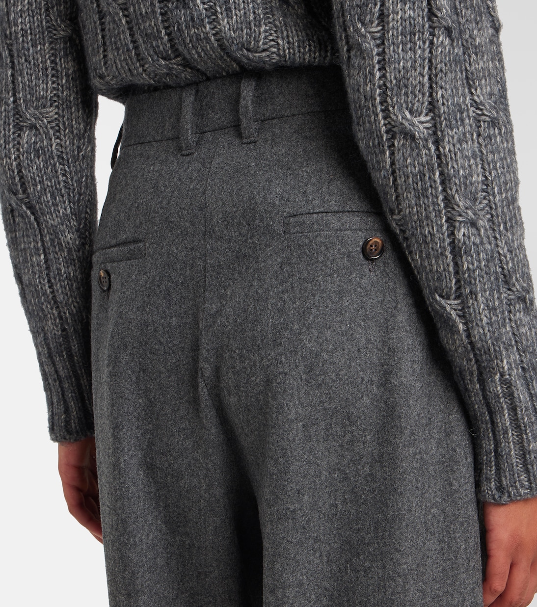 Pantalon droit en laine mélangée | 'S Max Mara