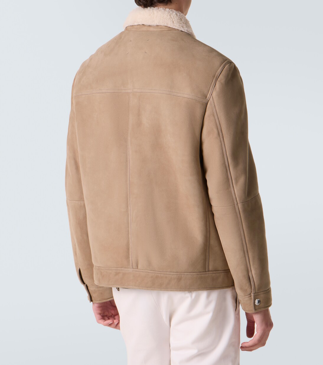 Shearling-trimmed suede jacket | Brunello Cucinelli