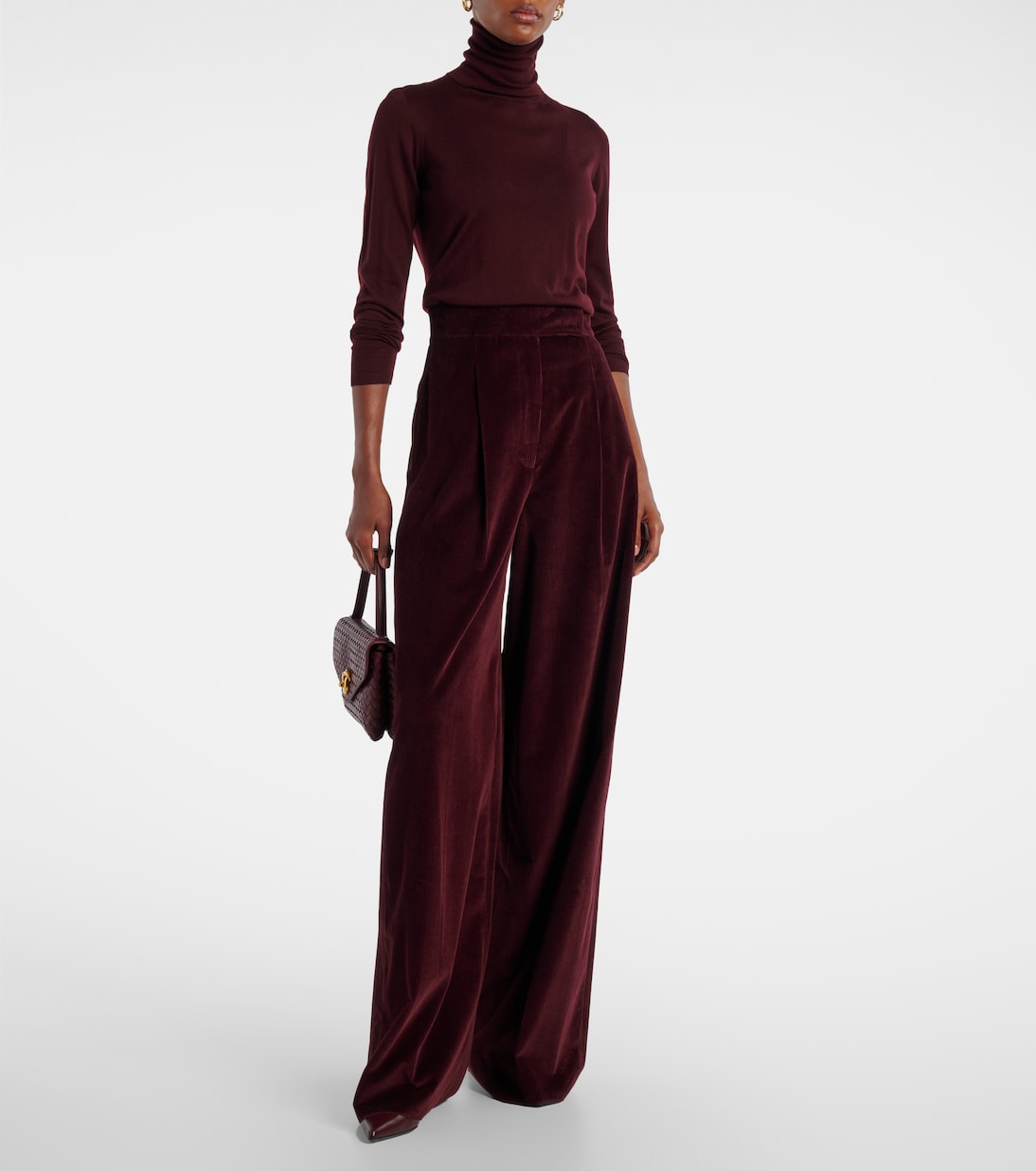 High-rise cotton corduroy wide-leg pants | Max Mara