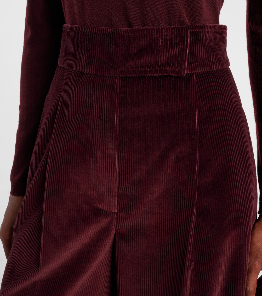 High-rise cotton corduroy wide-leg pants | Max Mara