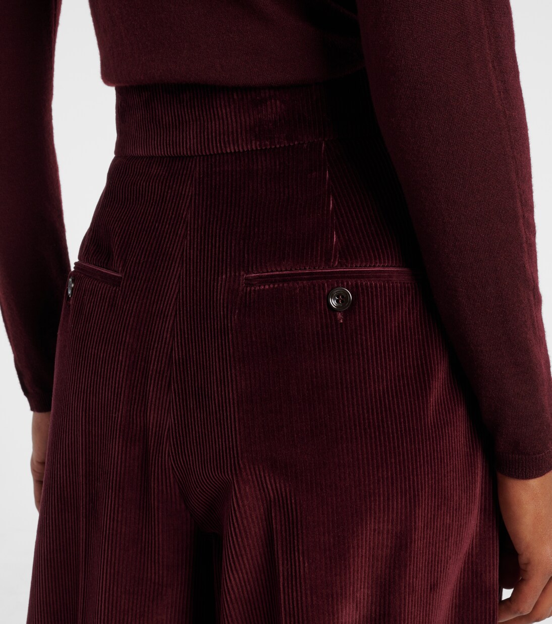 High-rise cotton corduroy wide-leg pants | Max Mara