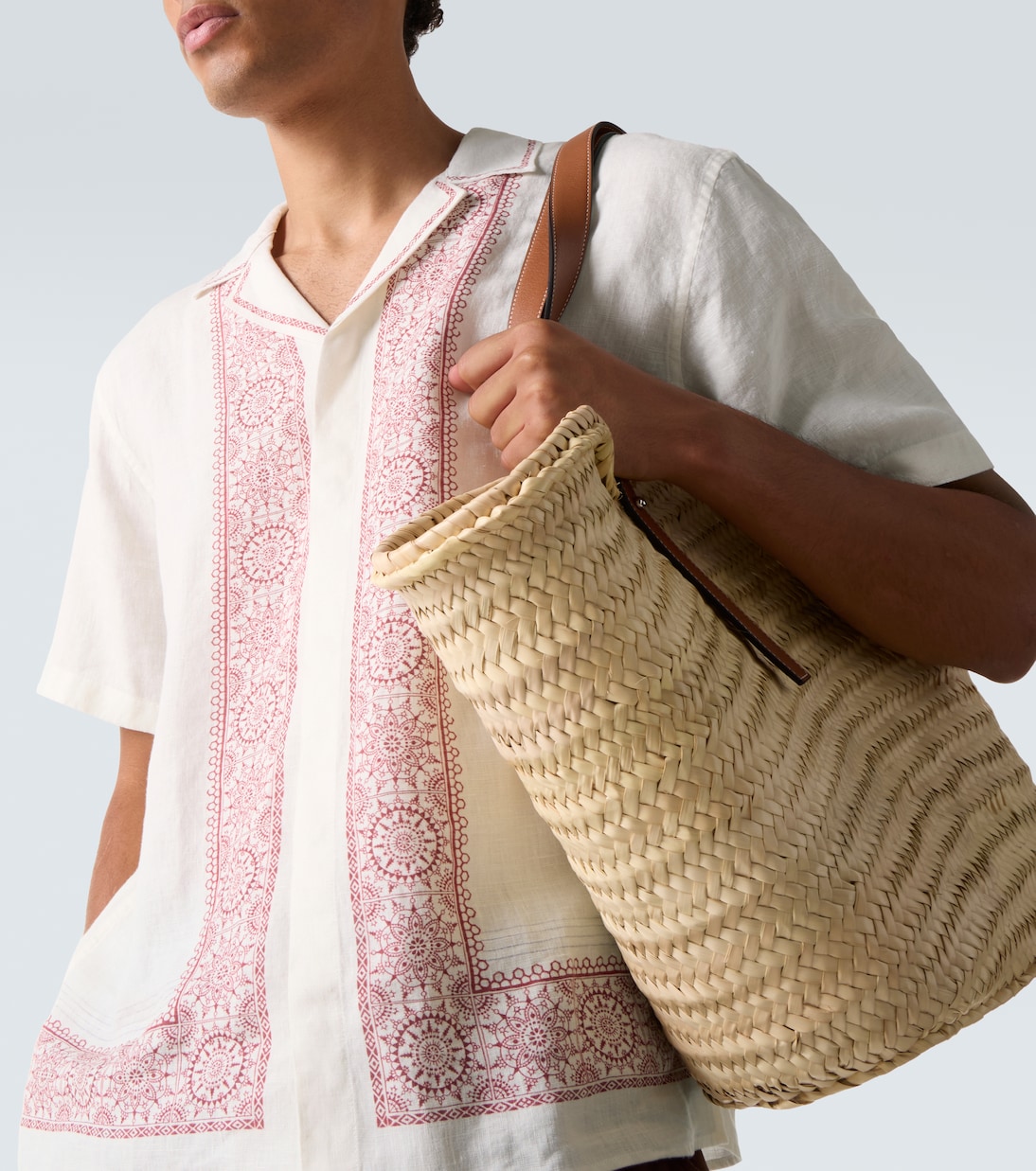 Maitan printed linen bowling shirt | Orlebar Brown