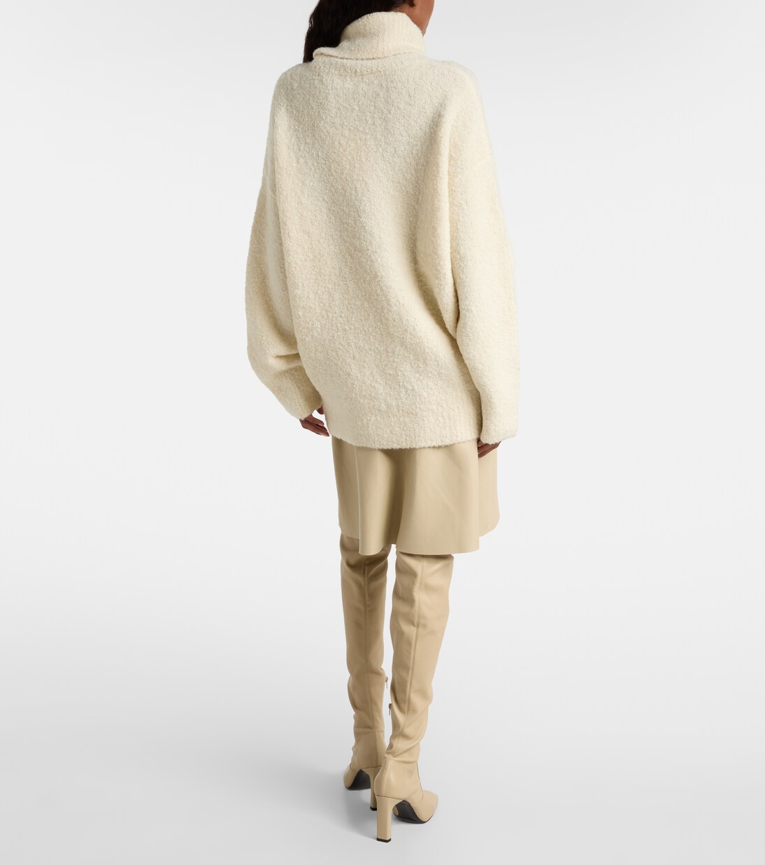 Alpaca and wool-blend bouclé turtleneck sweater | Toteme