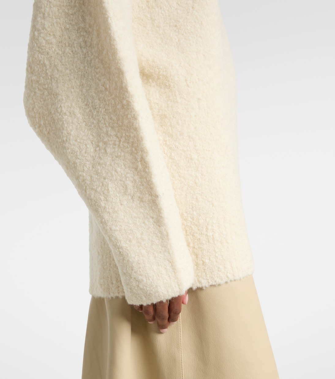 Alpaca and wool-blend bouclé turtleneck sweater | Toteme