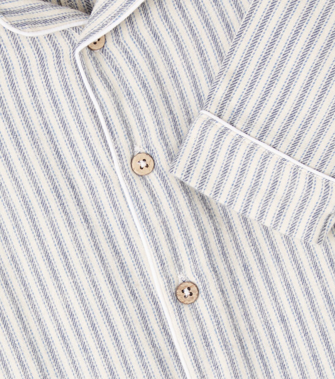 Baby Lennie striped cotton onesie | Wheat