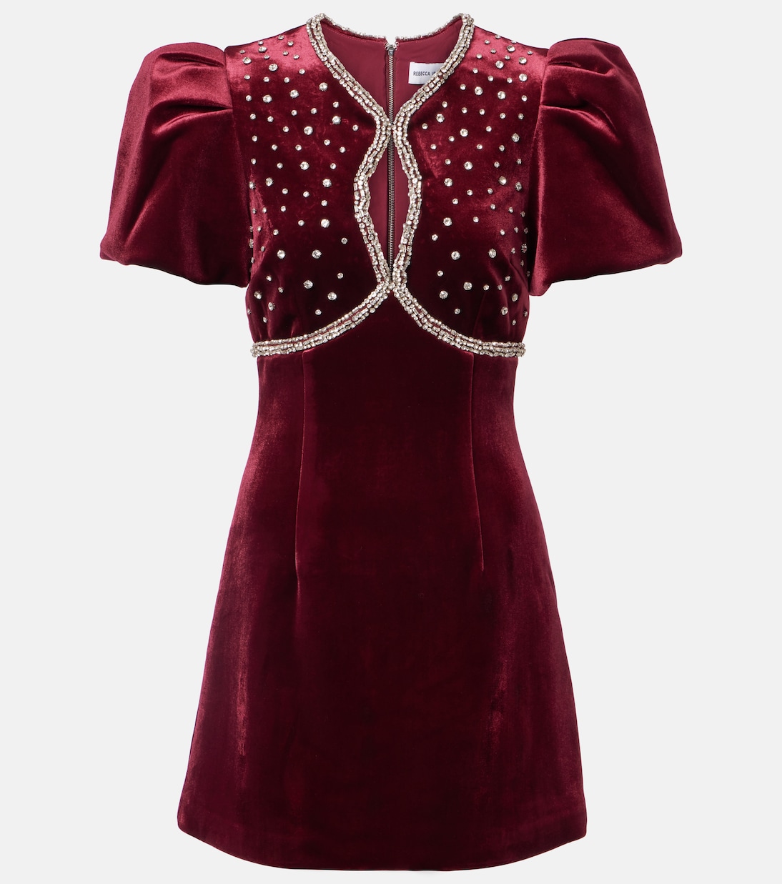 Vestido corto Edwiena de terciopelo | Rebecca Vallance