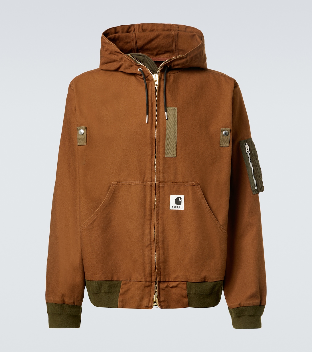 x Carhatt جاكيت بافر من القطن بغطاء للرأس | Sacai