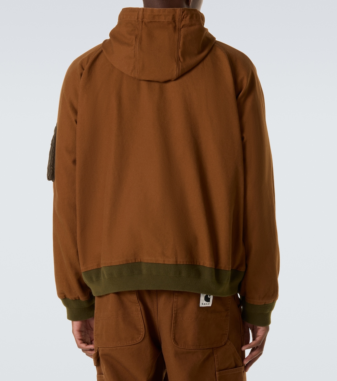 x Carhatt جاكيت بافر من القطن بغطاء للرأس | Sacai