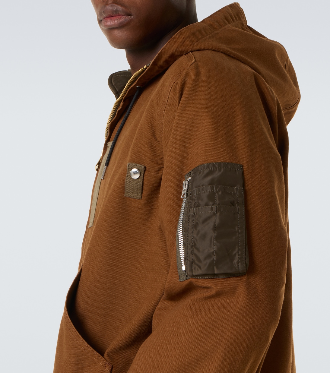 x Carhatt جاكيت بافر من القطن بغطاء للرأس | Sacai