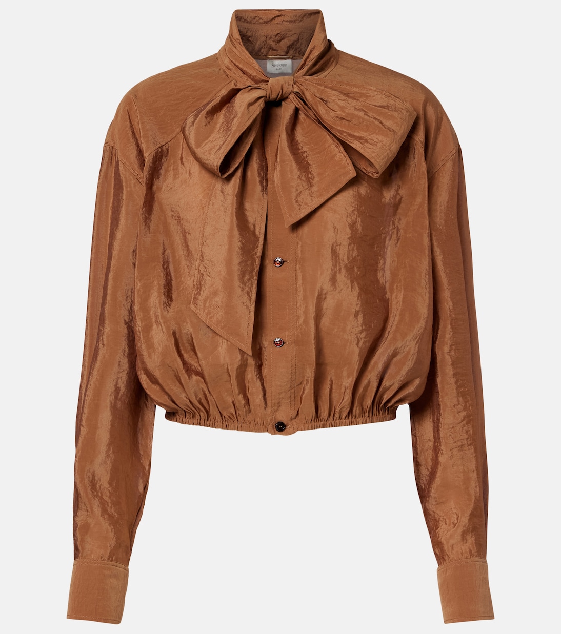 Tie-neck taffeta blouse | Saint Laurent