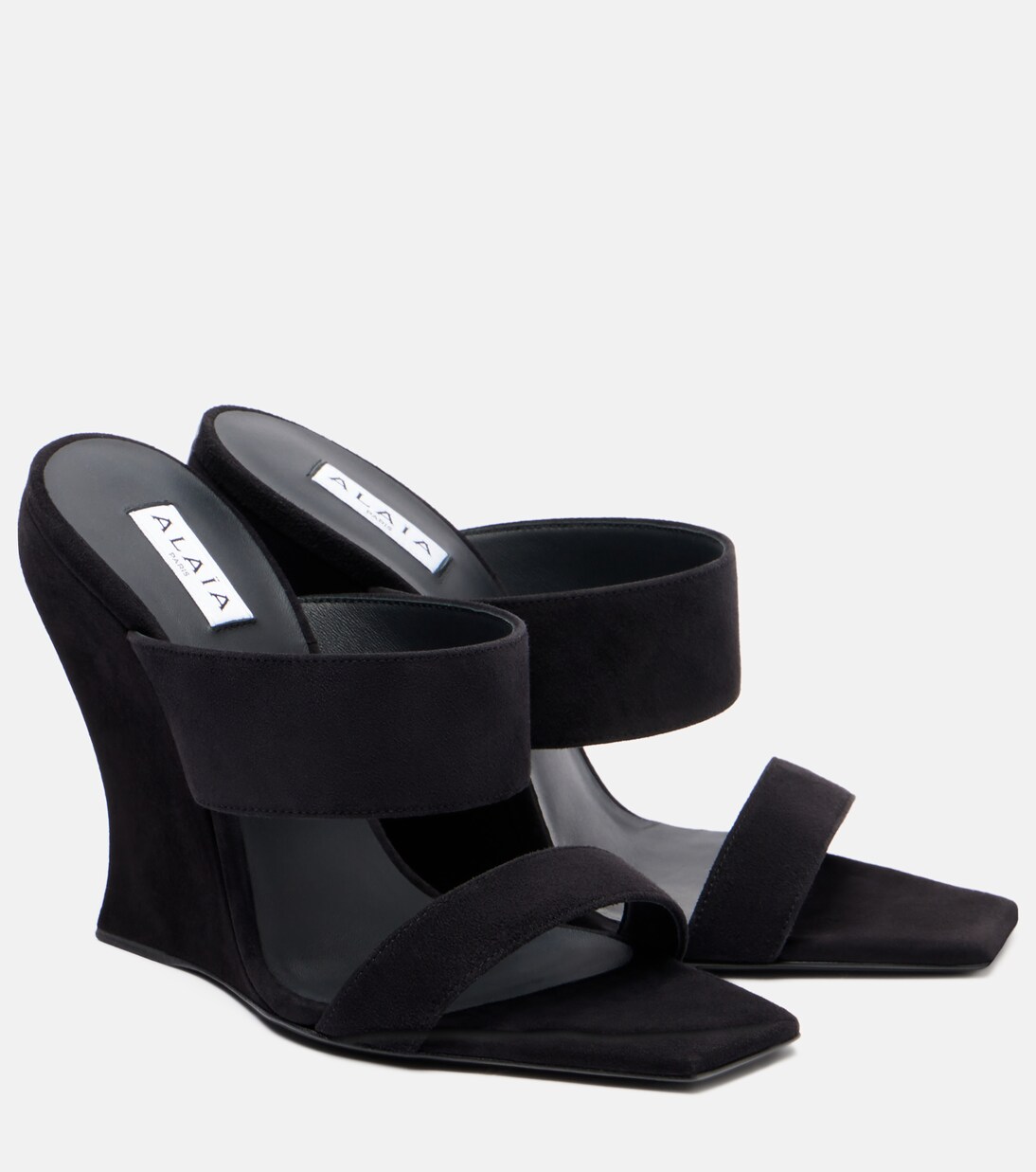 Wave 110 suede wedge mules | Alaïa