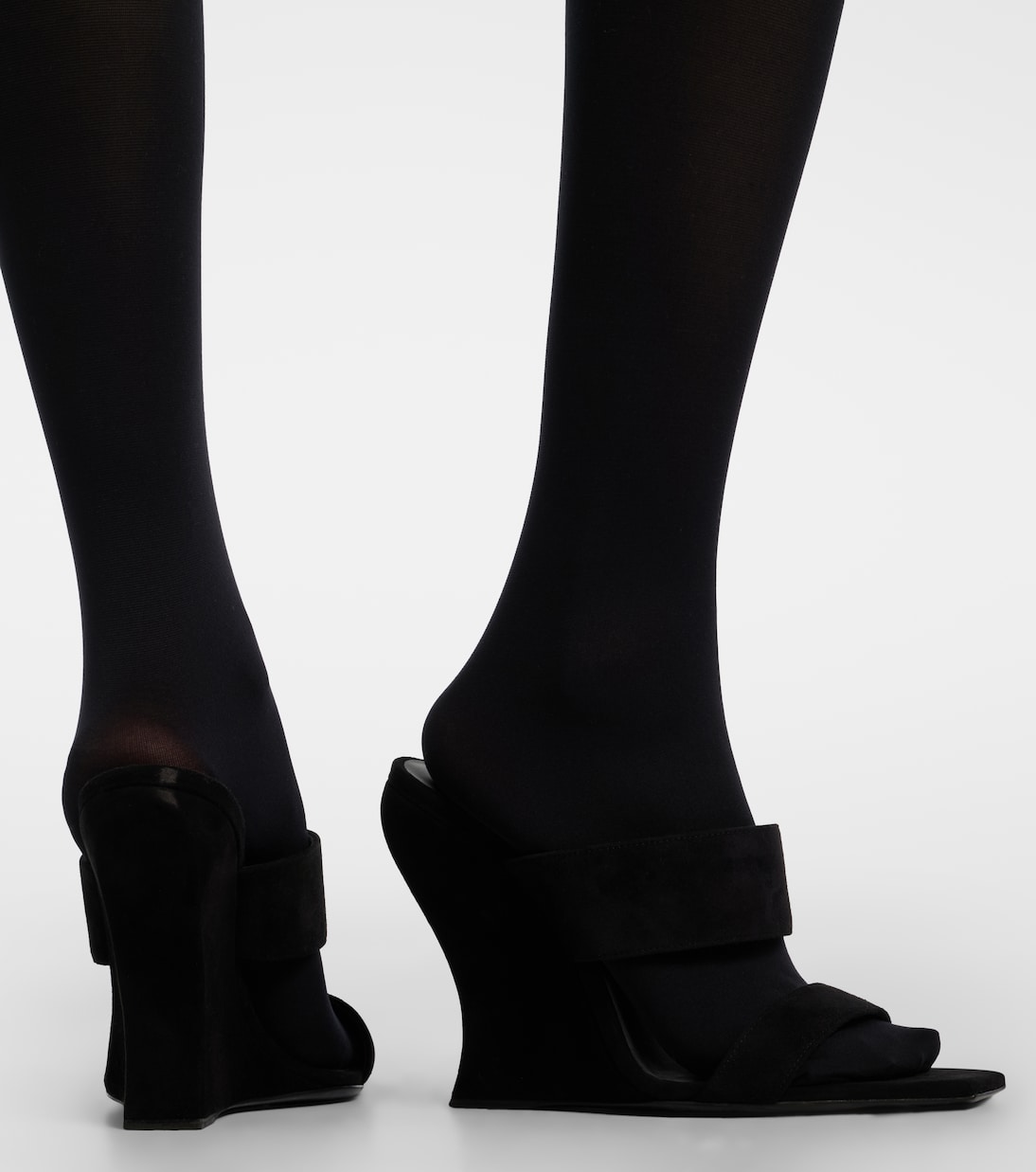 Wave 110 suede wedge mules | Alaïa