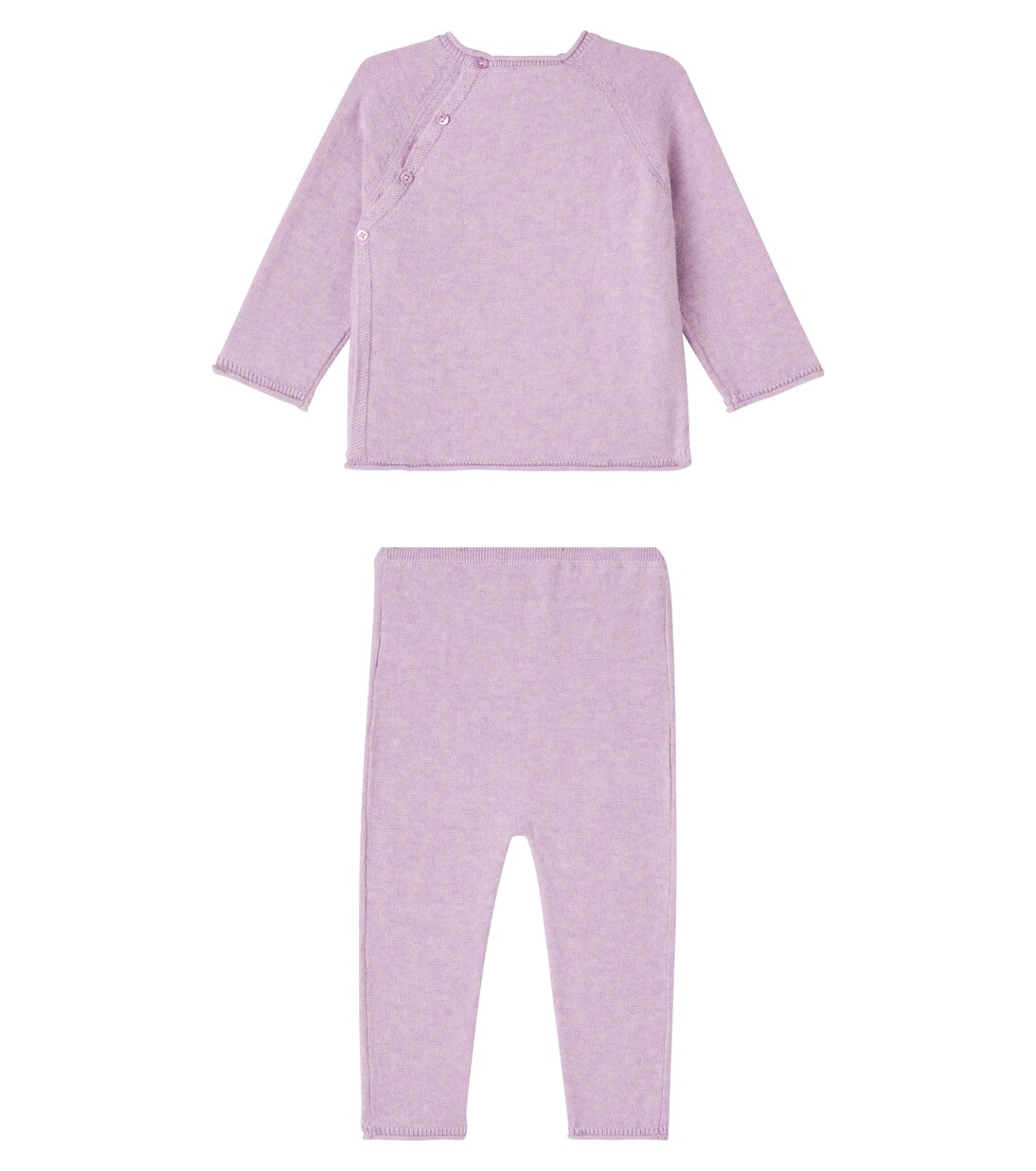 Loana cotton and cashmere sweater and pants set | Bonpoint