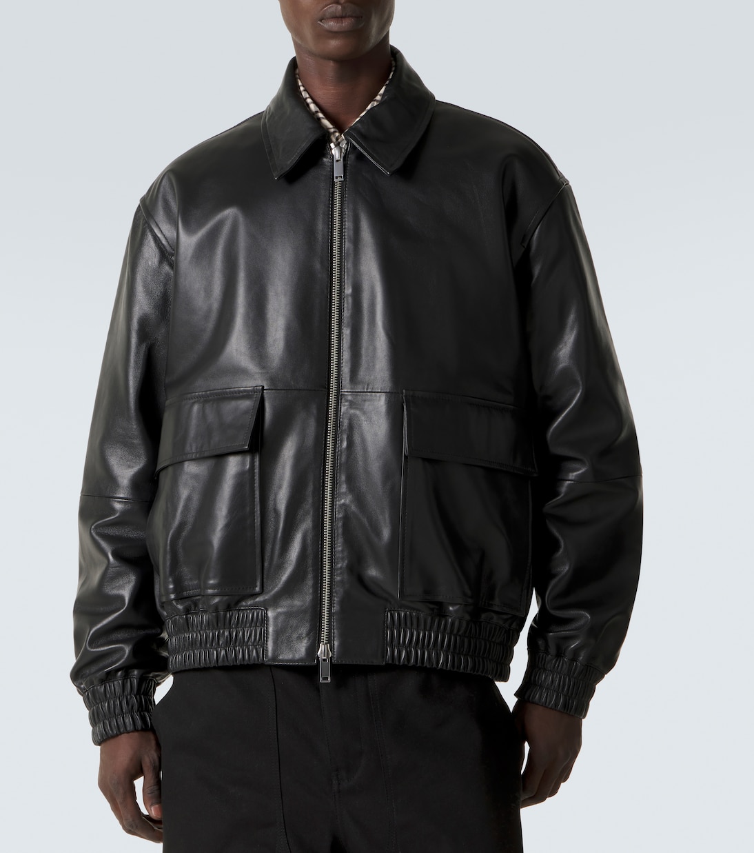 Veste blouson Piston en cuir | Studio Nicholson