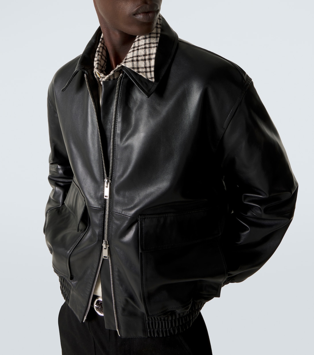 Veste blouson Piston en cuir | Studio Nicholson