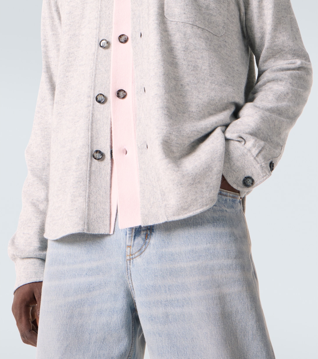 Cotton and cashmere overshirt | Allude