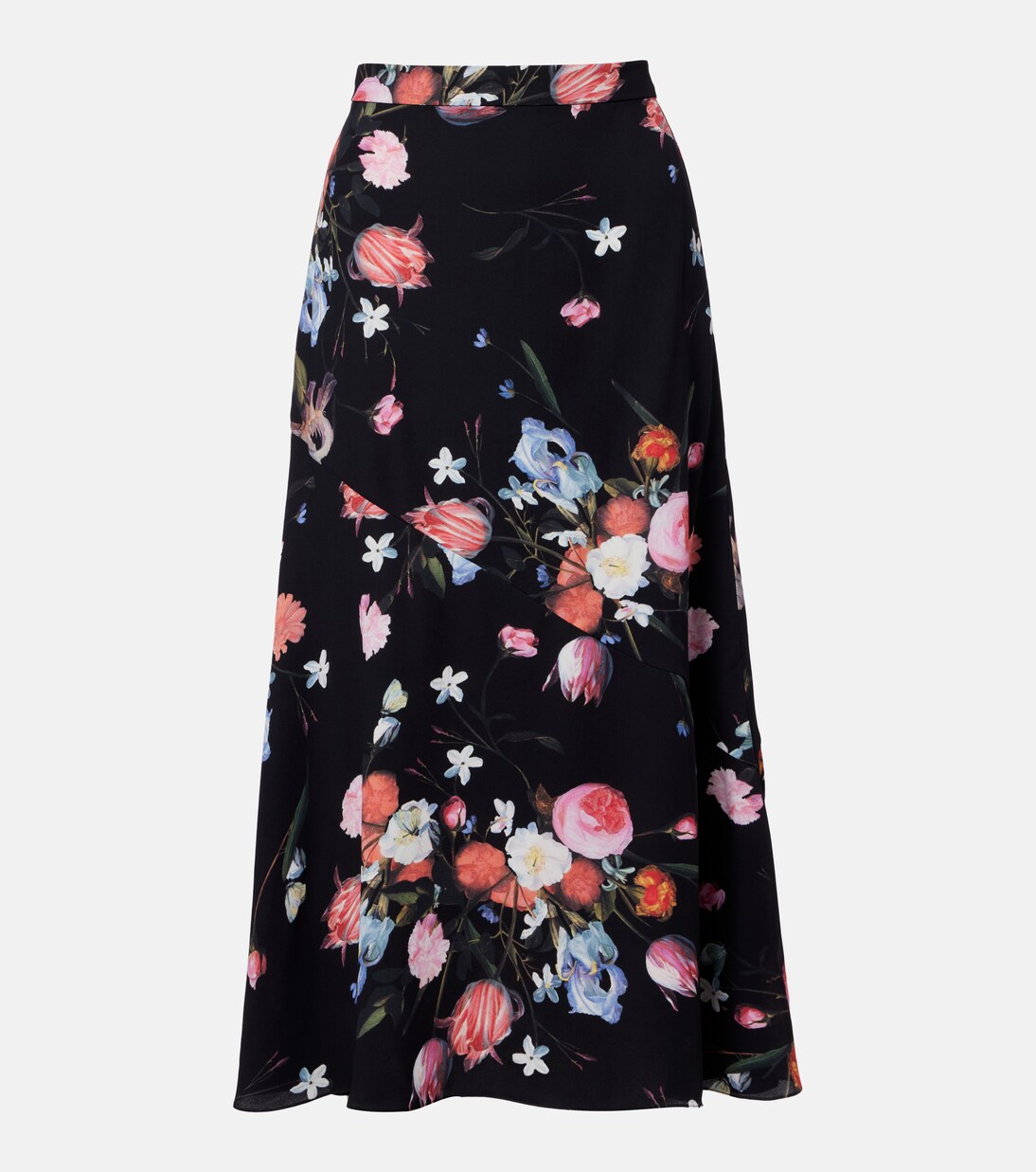 Floral crêpe midi skirt | Erdem