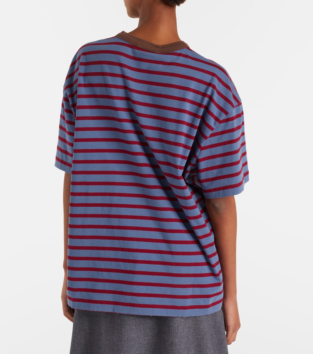 Striped cotton jersey T-shirt | Prada