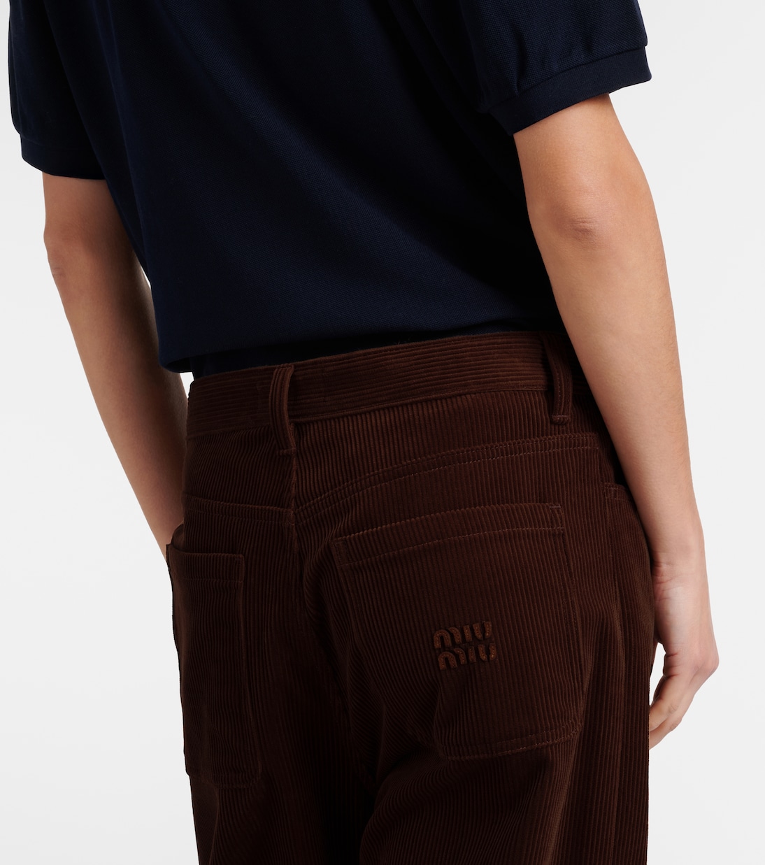 Pantalones anchos de pana de algodón | Miu Miu