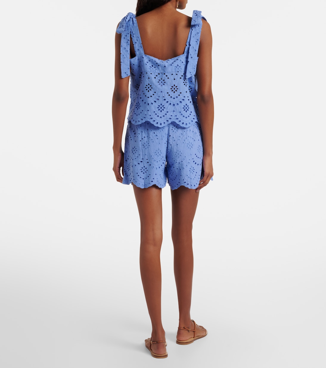 Broderie anglaise cotton shorts | Poupette St Barth