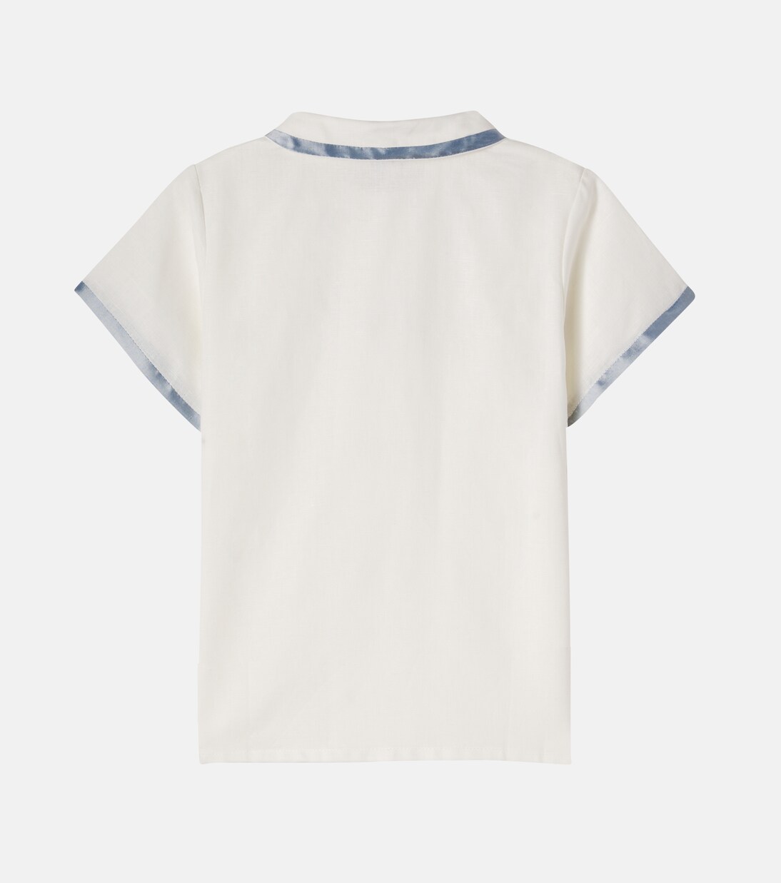 Silk-trimmed linen and cotton shirt | Pepa London