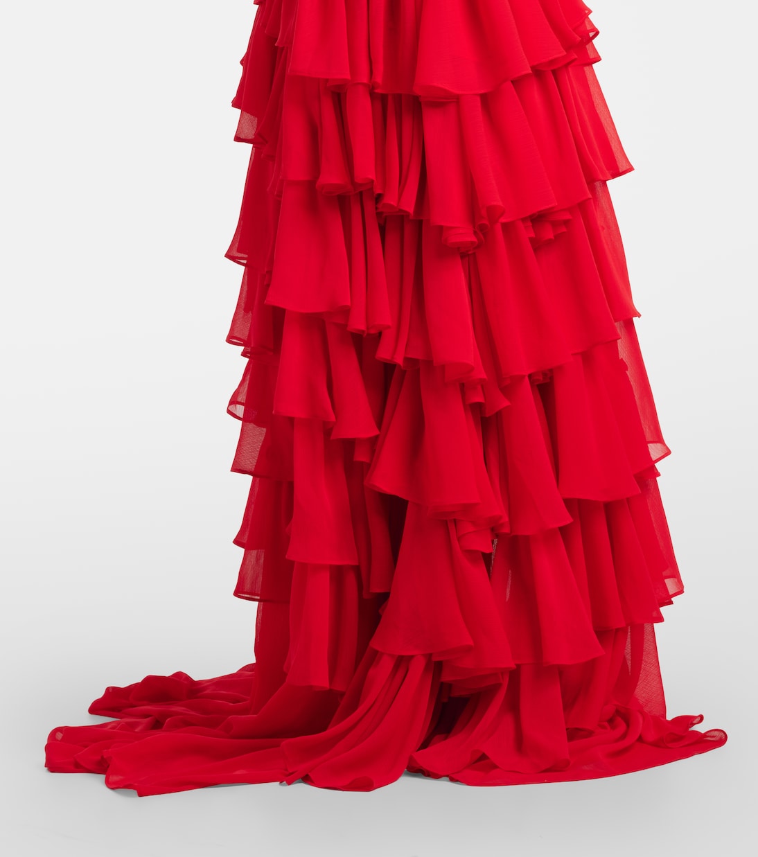 Tiered asymmetric maxi dress | Xu Zhi