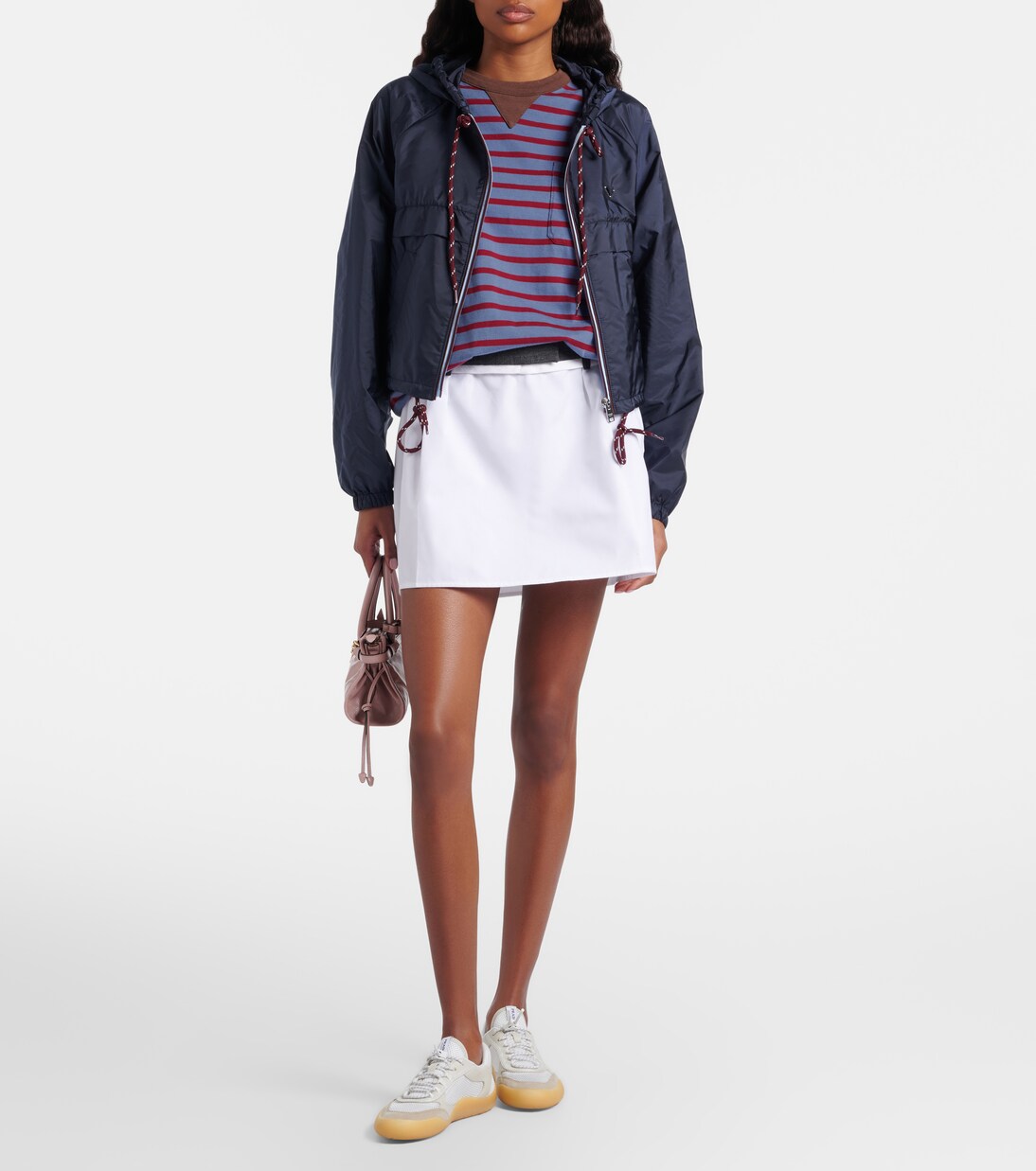 Speedrock leather-trimmed mesh sneakers | Prada