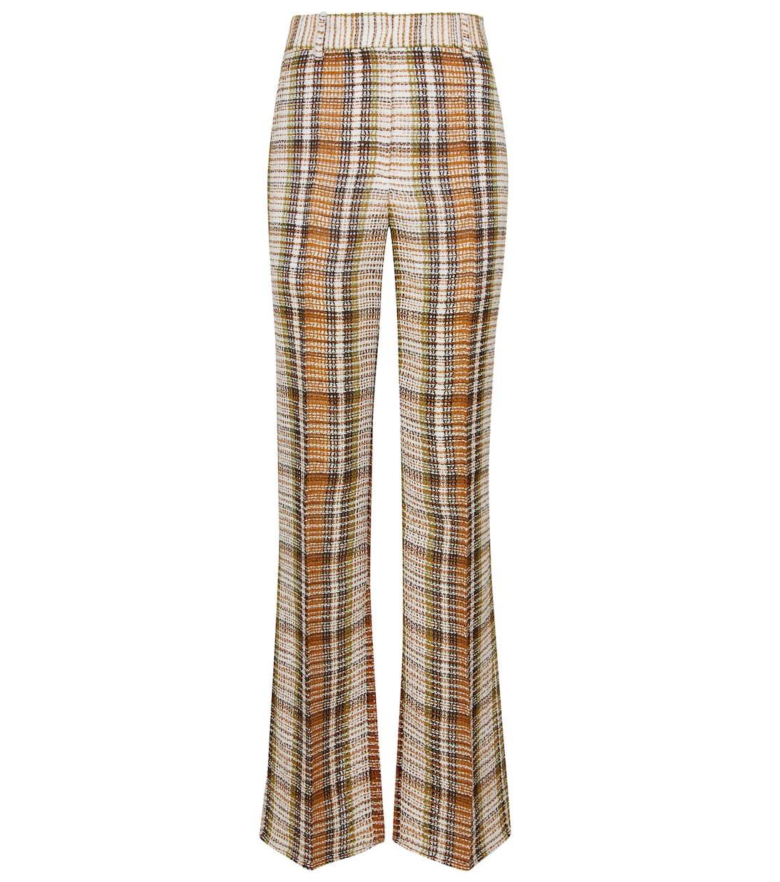 Checked linen flared pants | Victoria Beckham