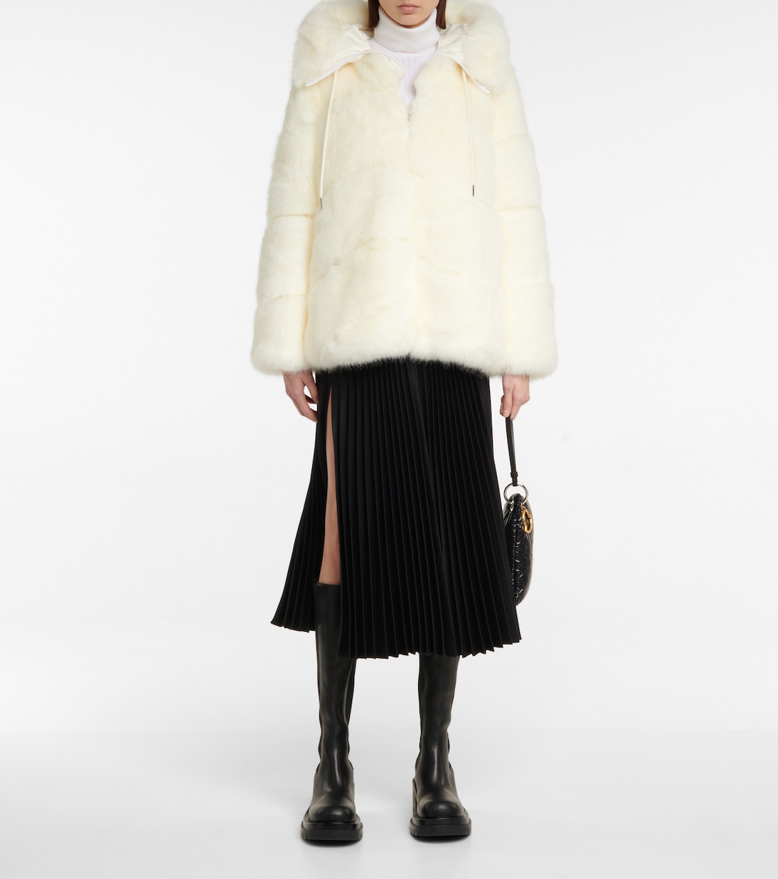 Epilobe faux fur down jacket | Moncler