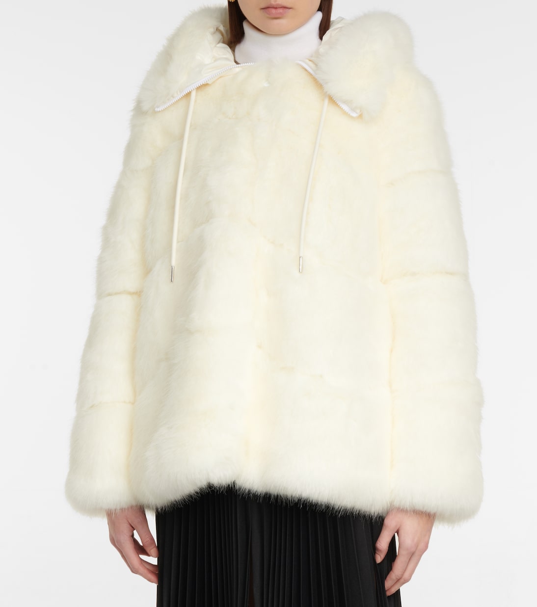 Epilobe faux fur down jacket | Moncler