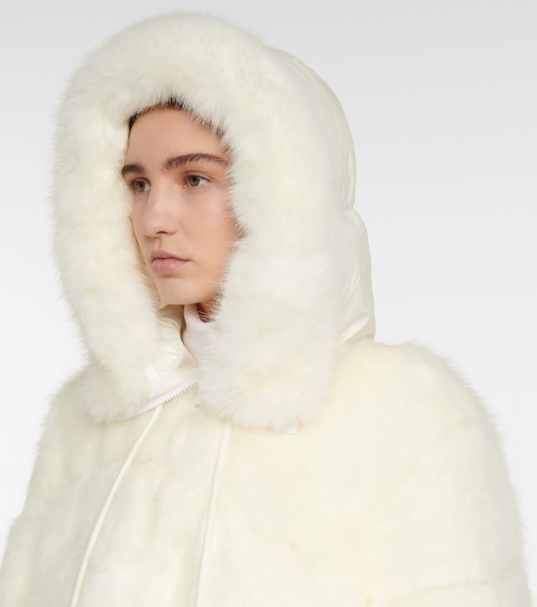 Epilobe faux fur down jacket | Moncler