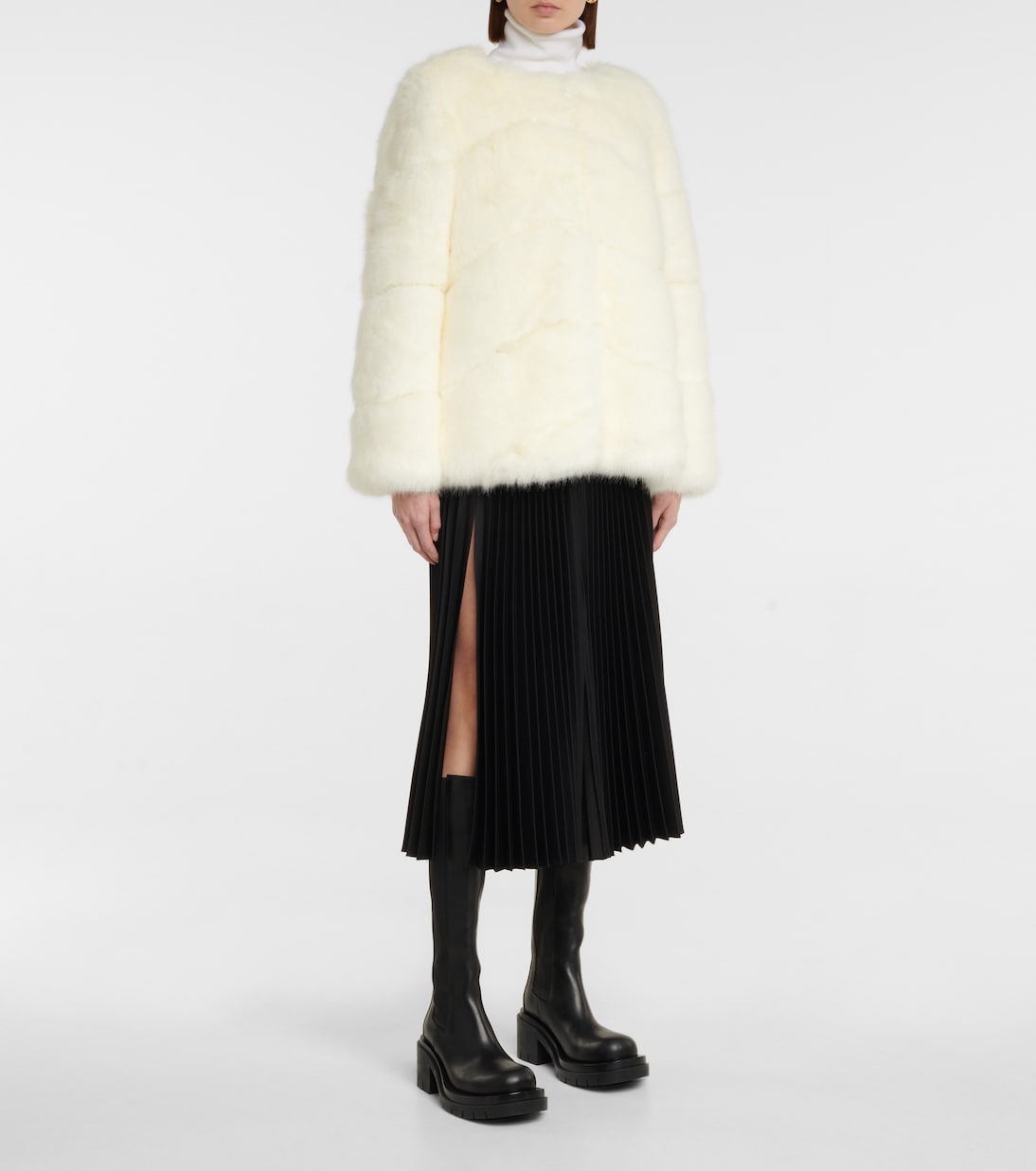 Epilobe faux fur down jacket | Moncler