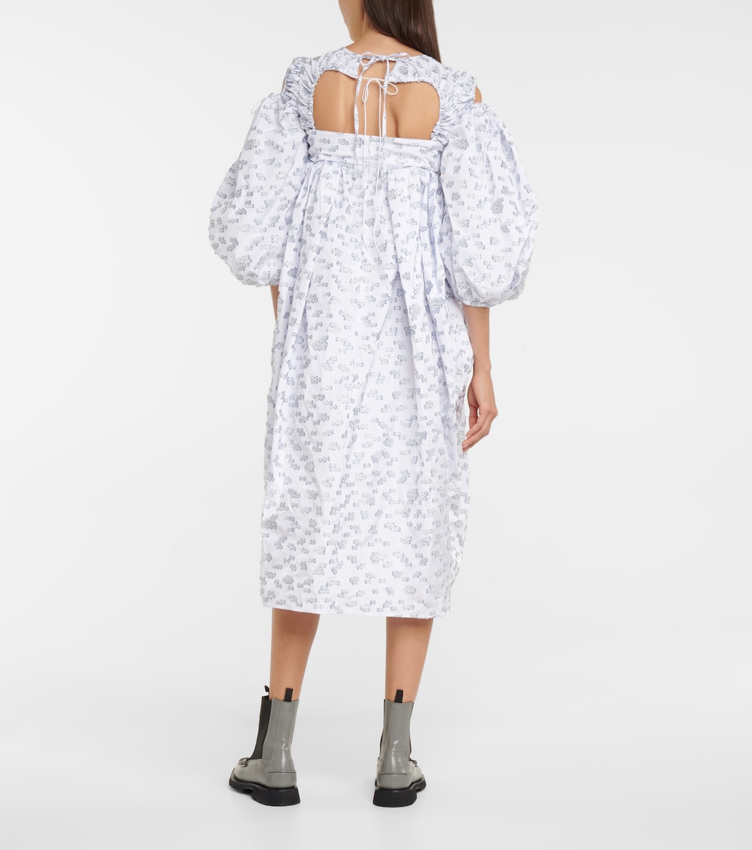 Jet cotton fil coupé midi dress | Cecilie Bahnsen