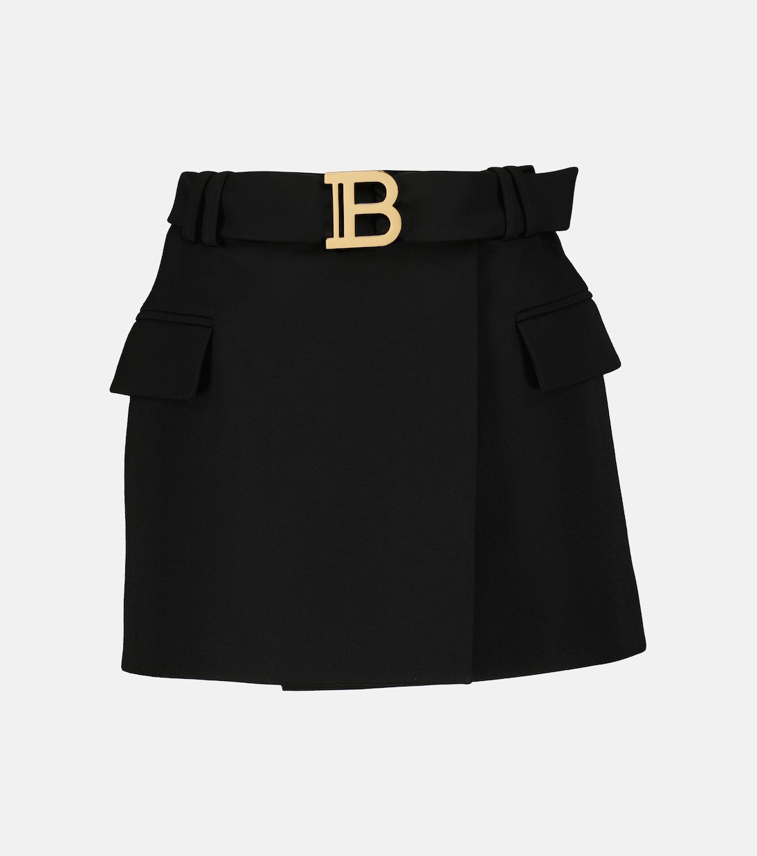 Minifalda de lana de tiro bajo | Balmain