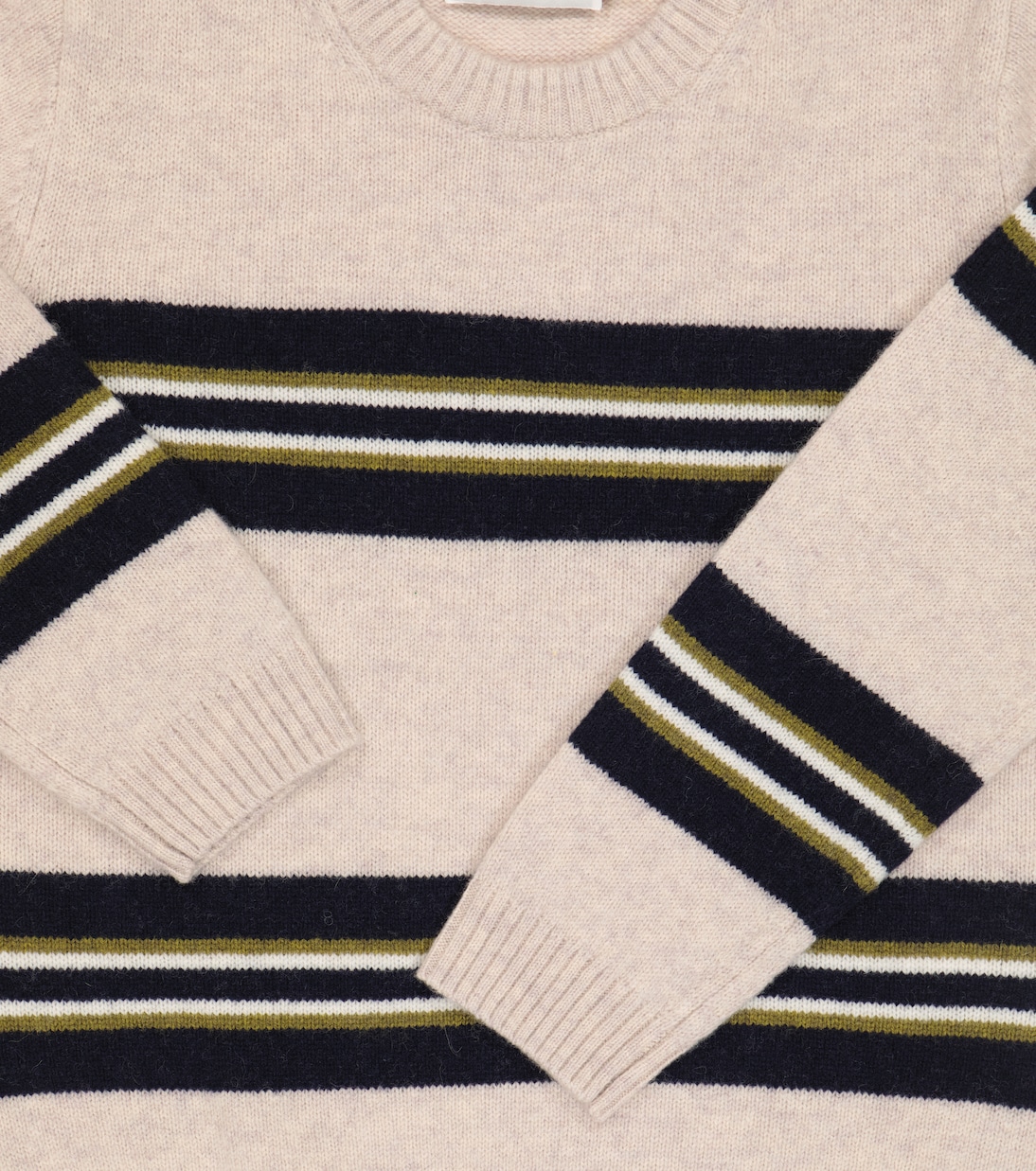 Jersey Branco de lana a rayas | Bonpoint