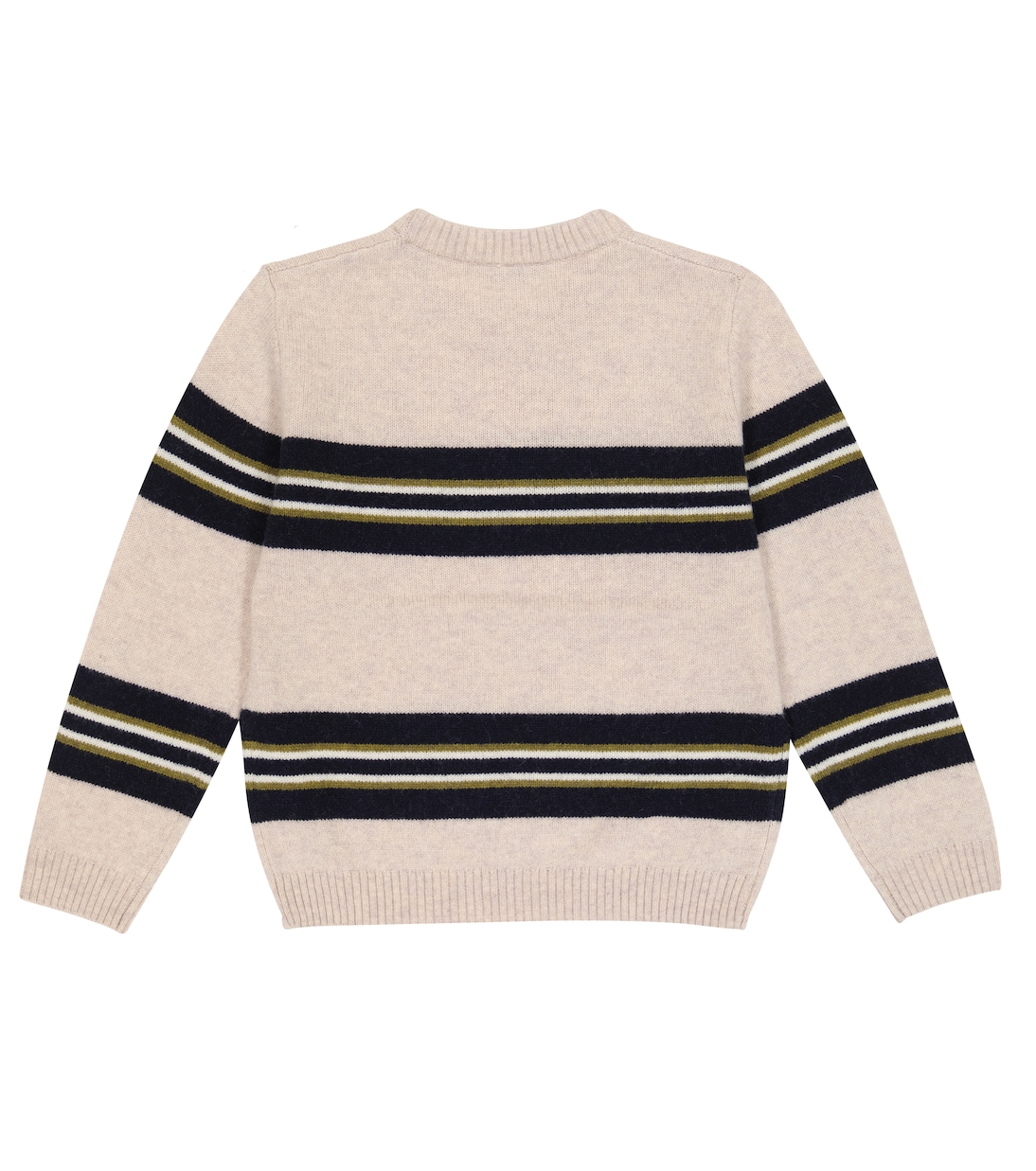 Jersey Branco de lana a rayas | Bonpoint