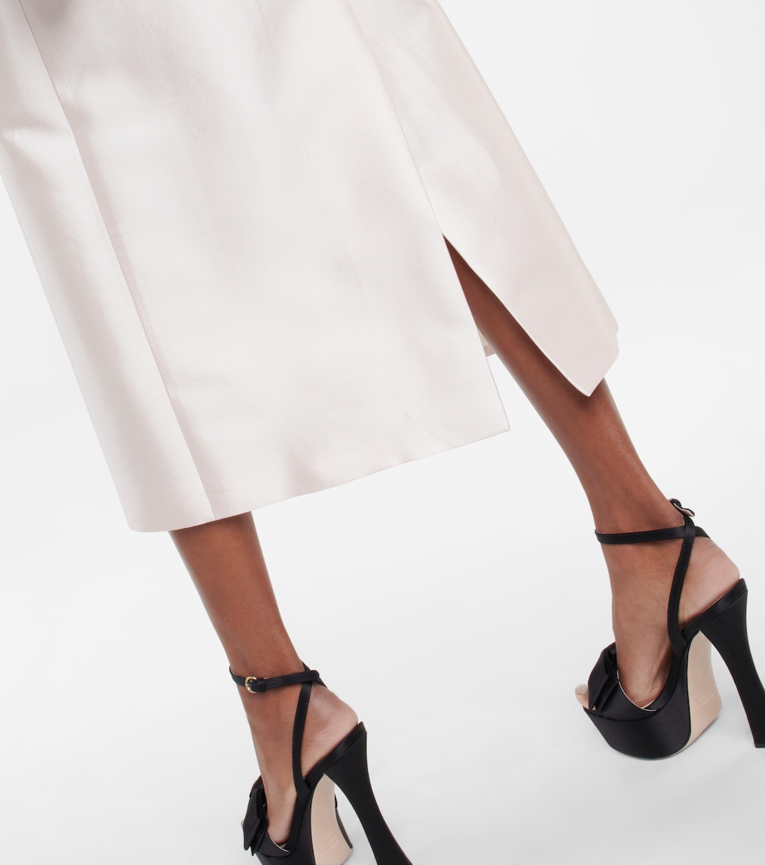 Embellished silk and wool midi dress | Miu Miu